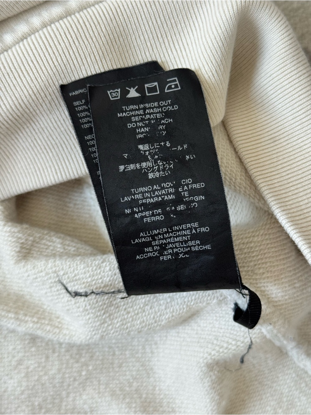 Fear of God Sixth Collection Mock Neck 100% Cotton Sweatshirt - Size S - Picture 10 of 13